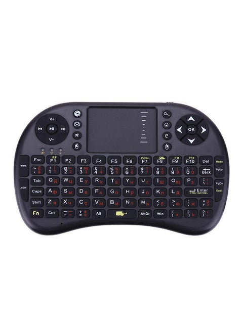 2.4 Ghz Mini Wireless Russian Version Keyboard Mouse Touchpad For Smart TV Box Black