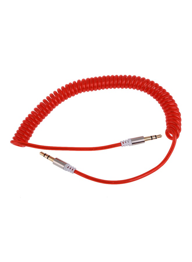 Flexible 3.5mm Car Jack M to M Extend Stereo Audio AUX Cable Cord Red - Image 2