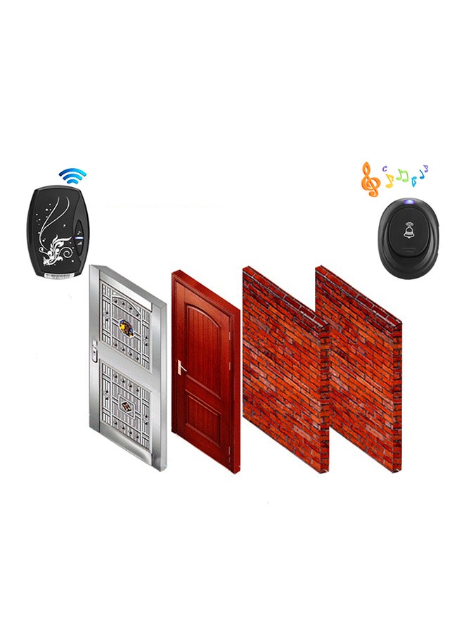 Generic 36 Songs Wireless Receiver Remote Control 100M Waterproof Doorbell Black  - Image 3
