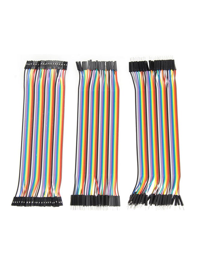 Generic - 120-Piece 2.54mm 1 Pin Jumper Wire Dupont Cable For Arduino Black/Red/Yellow - Image 1