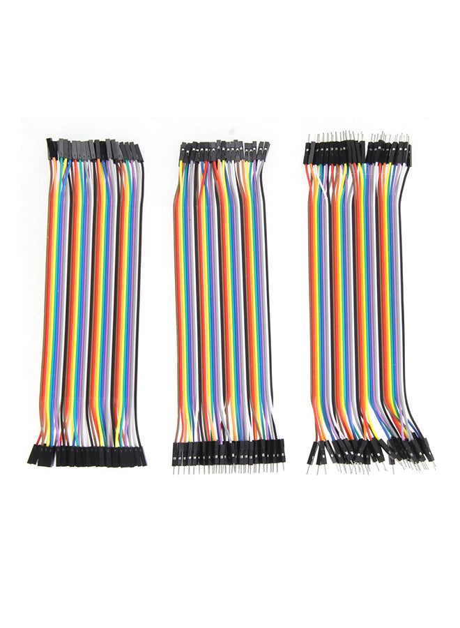 Generic - 120-Piece 2.54mm 1 Pin Jumper Wire Dupont Cable For Arduino Black/Red/Yellow - Image 1