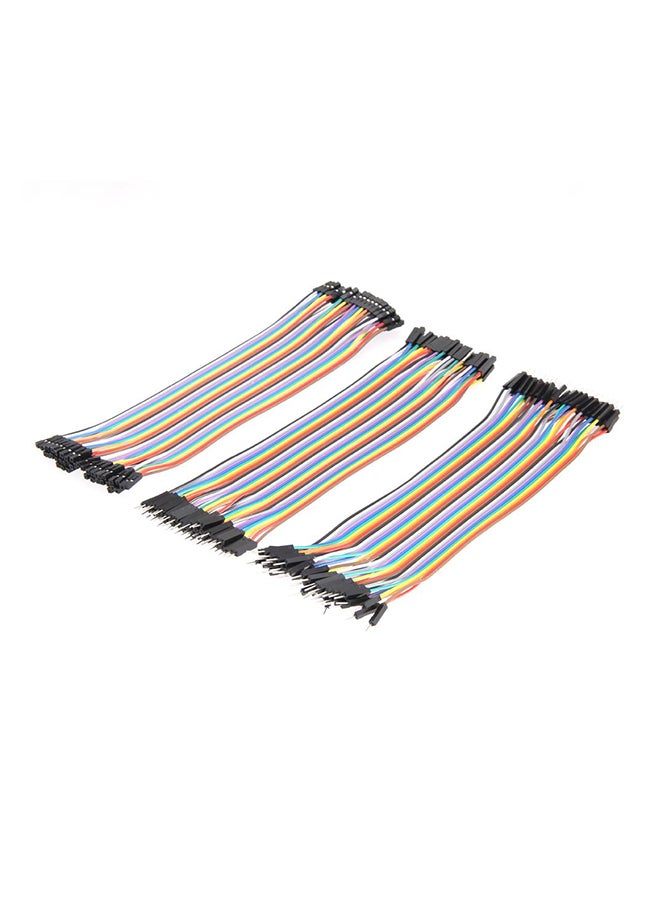 Generic - 120-Piece 2.54mm 1 Pin Jumper Wire Dupont Cable For Arduino Black/Red/Yellow - Image 1