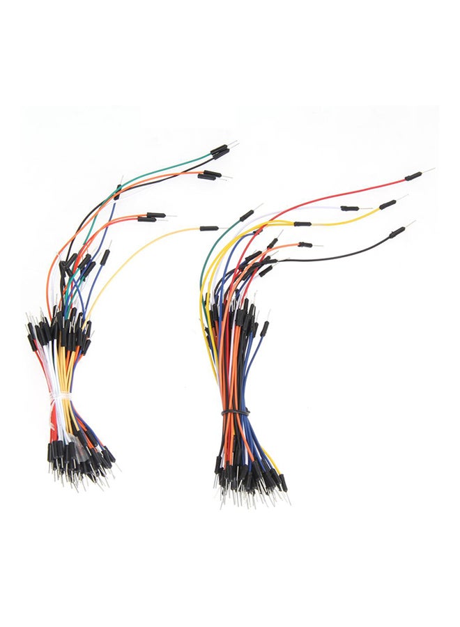 130-Piece Male To Male Flexible Breadboard Jumper Cable Wires Black/Red/Yellow  - Image 1