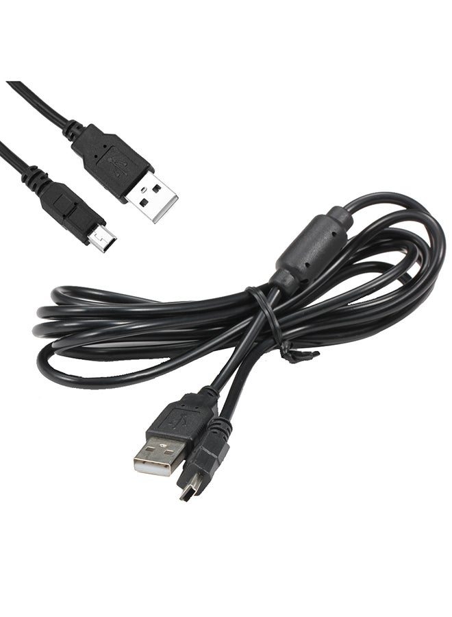 USB Charging Cable For PlayStation 3 Wireless Controllers With Ring Black  - Image 2