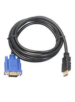 HDMI Gold Male To VGA HD Male 15Pin Adapter 1080P Converter Cable 6FT Black
