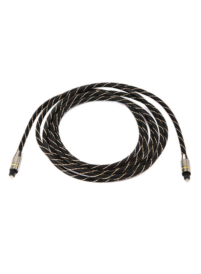 Generic - Digital Optical Audio Cable Fiber Optic Cable OD6.0 Toslink Cable For CD DV Black - Image 1