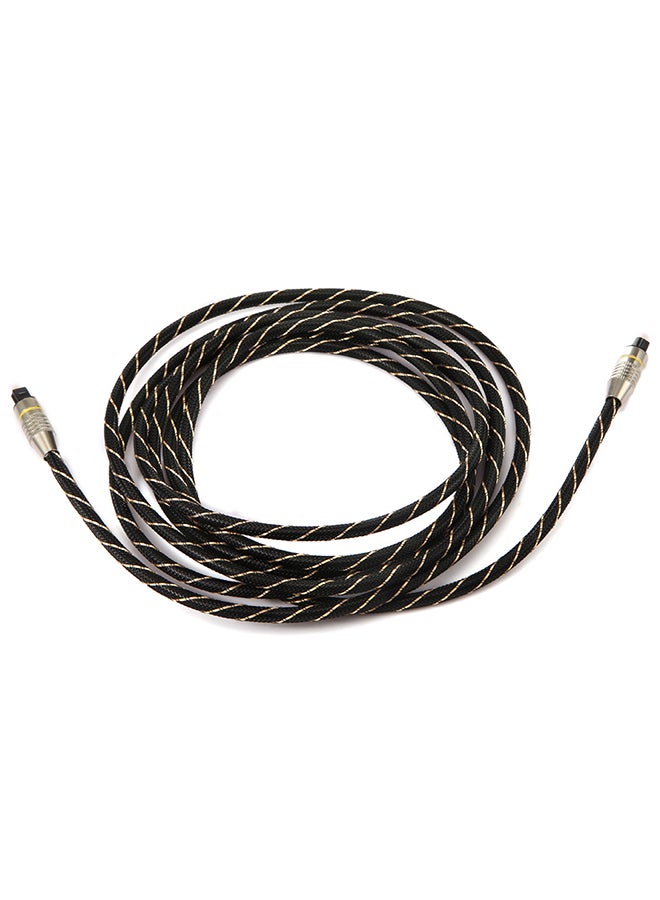 Generic - Digital Optical Audio Cable Fiber Optic Cable OD6.0 Toslink Cable For CD DV Black - Image 1