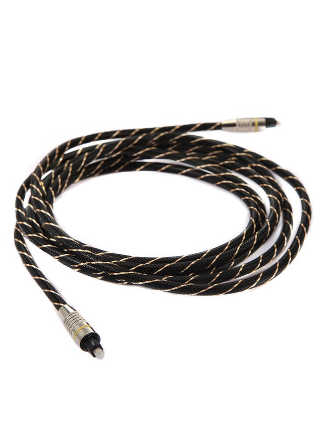 Generic - Digital Optical Audio Cable Fiber Optic Cable OD6.0 Toslink Cable For CD DV Black - Image 1