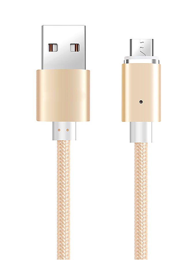 كابل بيانات ممغنط بمنفذ مايكرو USB ذهبي - Image 1