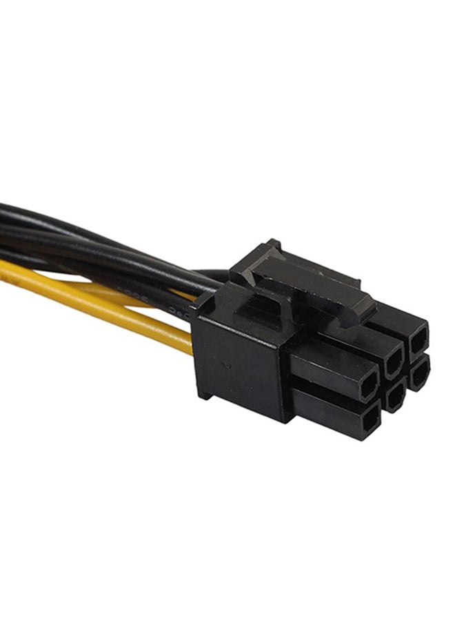 كابل محول مكون من قطعتين من منفذ ساتا ب15 سن إلى منفذ  PCI  إكسبرس ب6 سنون. مناسب لبطاقات الفيديو أسود - Image 3