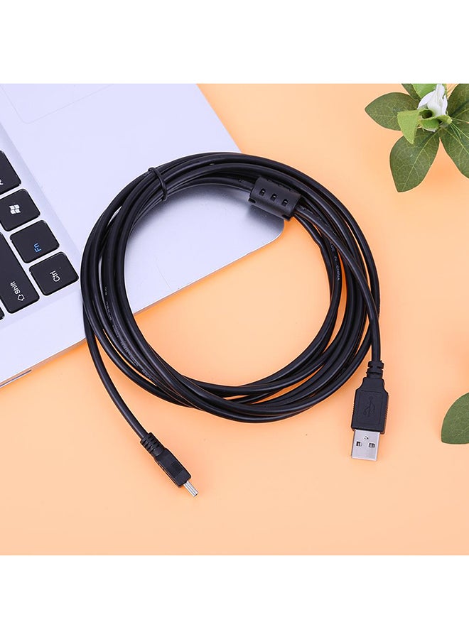 Generic - USB 2.0 A Male To Mini B 5Pin Male Data Cable Black - Image 1