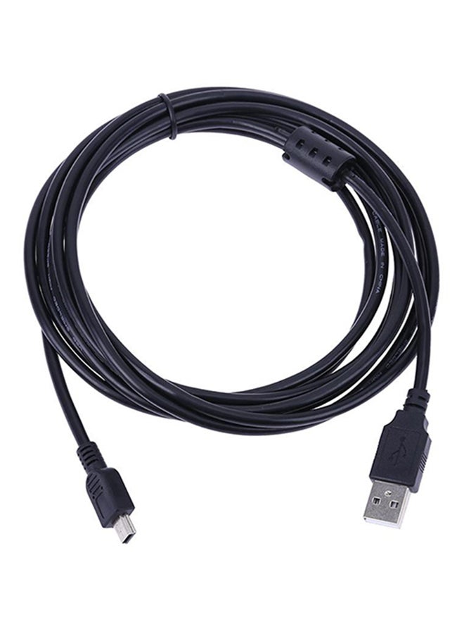 Generic - USB 2.0 A Male To Mini B 5Pin Male Data Cable Black - Image 1