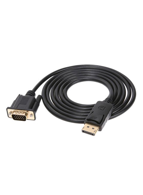 Thunderbolt Display Port DP To VGA Male Adapter Converter Cable Black