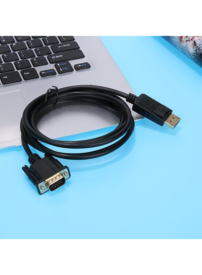 Thunderbolt Display Port DP To VGA Male Adapter Converter Cable Black - v1548738368/N20641024A_2