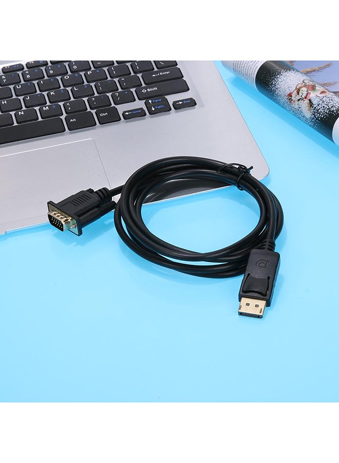 Thunderbolt Display Port DP To VGA Male Adapter Converter Cable Black - v1548738368/N20641024A_3