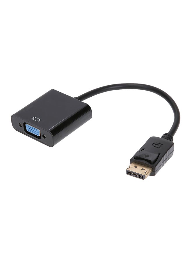 كابل محول DP إلى VGA أنثى لجهاز بروجيكتور الذي يشغل DTV TV HDVD أسود - Image 1