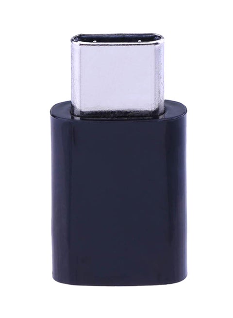 Micro USB to Type-C Adapter Converter Connector For Samsung Galaxy S8 Black