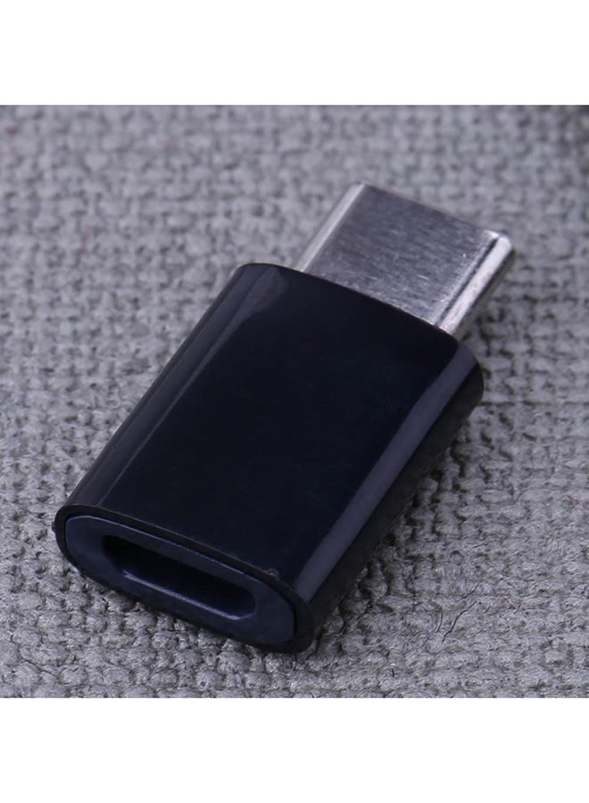Generic - Micro USB to Type-C Adapter Converter Connector For Samsung Galaxy S8 Black - Image 1
