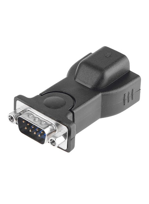 USB To RS232 Serial Port 9-Pin DB9 Serial COM Port Adapter Converter Cable Black