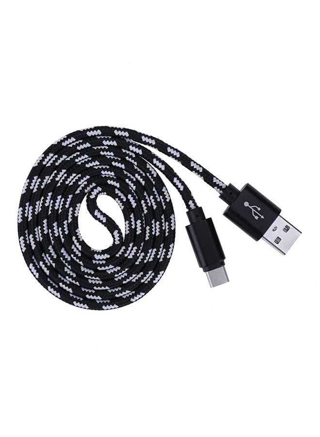 USB3.1 To Type-C Braided Quick Charging Data Cable Black - Image 1