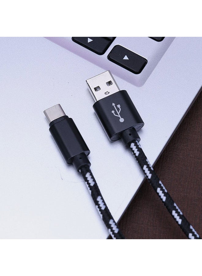 USB3.1 To Type-C Braided Quick Charging Data Cable Black - Image 3