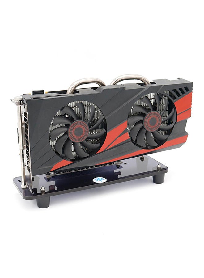 PCI-E3.0 16X Riser Card Cooler Stand Vertical Graphics Card Holder Bracket Black