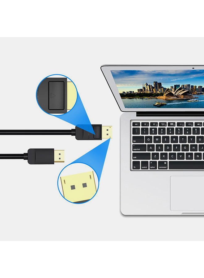 كابل محول من مخرج العرض بجودة 1080 بكسل إلى مخرج عرض HDMI من فينشن أسود - Image 3