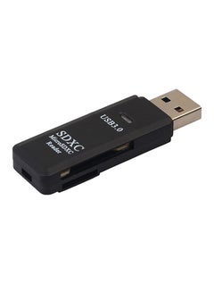 USB Card Reader/Adapter For SD/TF Micro SD Memory Card Black
