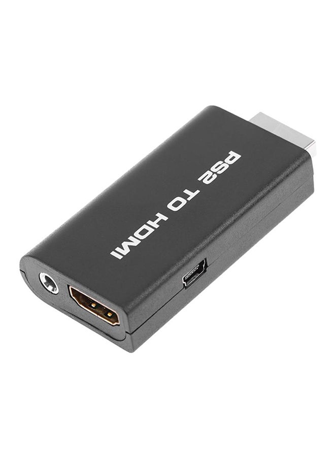 موصل محول الفيديو والصوت PS2 إلى HDMI أسود - Image 1