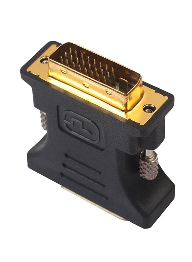 Gold Plate DVI-D 24+1 Male to DVI-I 24+5 Female Adapter Converter Connector Black - Image 3