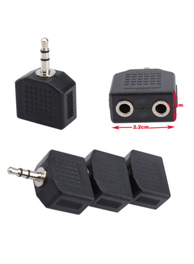 3-Piece 3.5mm Headphone Dust Plugs Earphone Adapter Audio Jacks Cap Covers Black  - Image 2