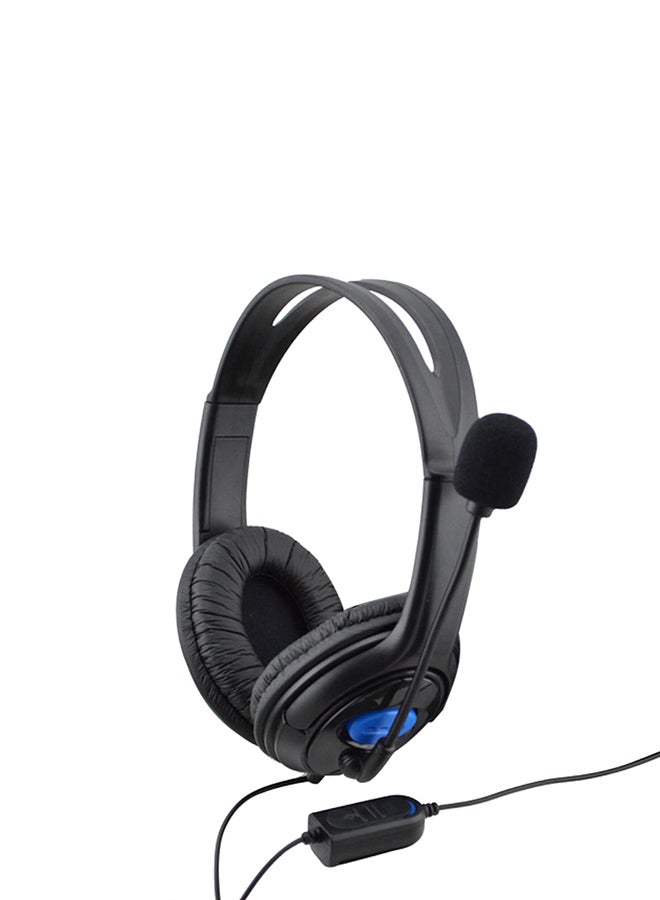 Generic - Deluxe Headset With Microphone And Volume Control For Ps4 Controllers Black - Image 1