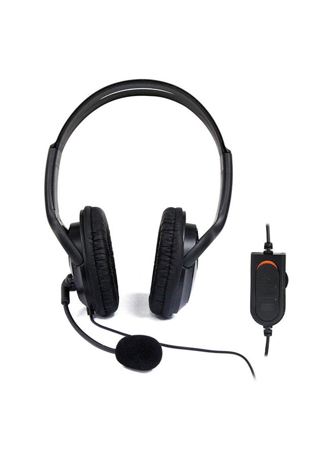 Generic - Deluxe Headset With Microphone And Volume Control For Ps4 Controllers Black - Image 1