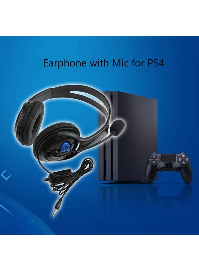 Stereo Wire Headphone With Microphone For Sony PlayStation 4 Black - Image 2