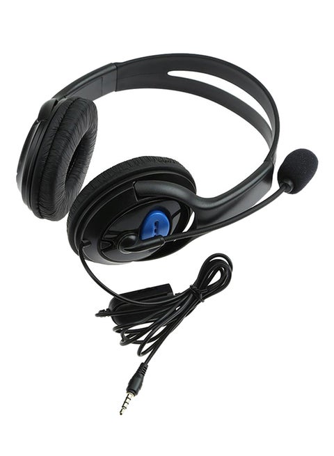 Stereo Wire Headphone With Microphone For Sony PlayStation 4 Black