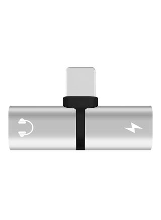 1-To-2 Splitter Dual 8 Pin Port Charger Audio Adapter For iPhone Silver - v1548739912/N20642515A_1