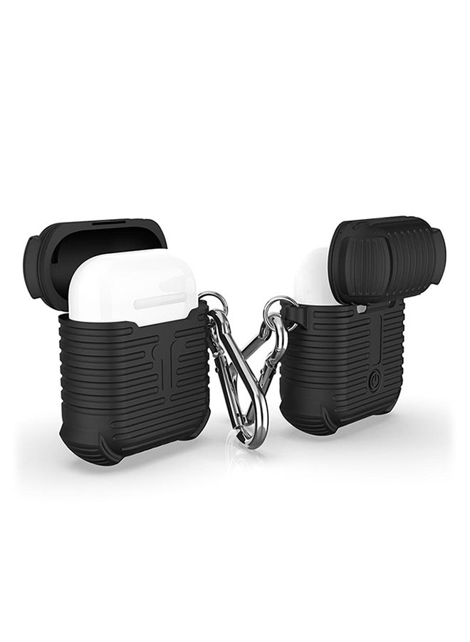 Generic Silicone Carrying Case Cover For Apple AirPods Black  - Image 2