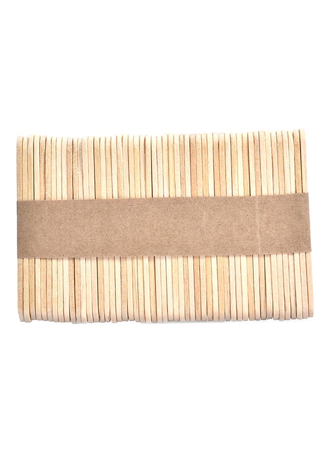 CYTHERIA 50-Piece Wooden Ice Cream Popsicle Stick Beige 65mm  - Image 1