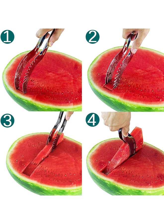 Generic Stainless Steel Watermelon Slicer Silver 18x3x3cm  - Image 3