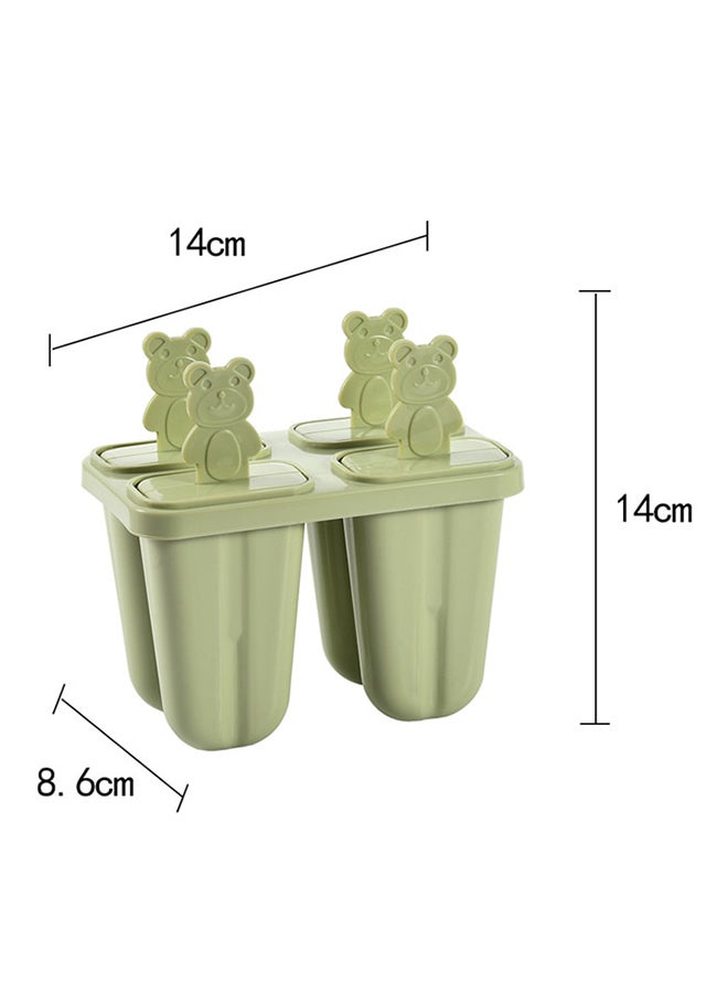 CYTHERIA 8-Cavity Bear Handle Ice Cream Mould Green 12.5x15.5x12centimeter  - Image 2