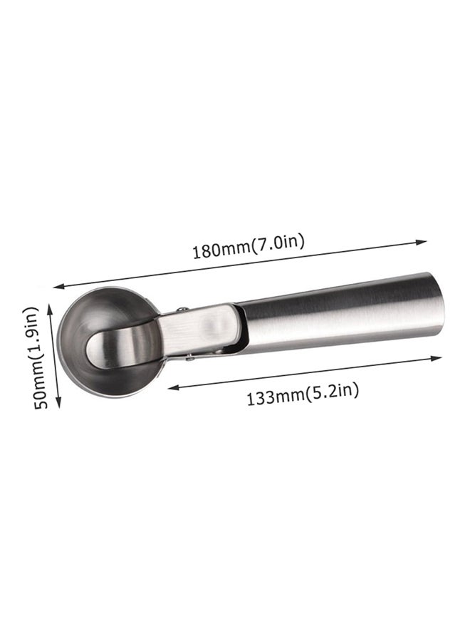 CYTHERIA Stainless Steel Ice Cream Scoop Silver 7.1x1.9x1.8inch  - Image 2