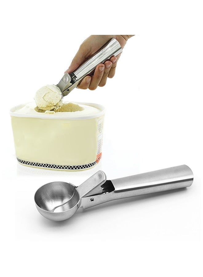 CYTHERIA Stainless Steel Ice Cream Scoop Silver 7.1x1.9x1.8inch  - Image 4