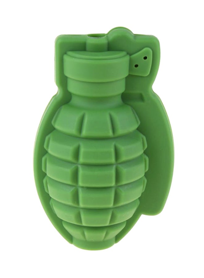 CYTHERIA 3D Grenade Shape Ice Cube Mold Tray Green 9x6x4centimeter  - Image 1