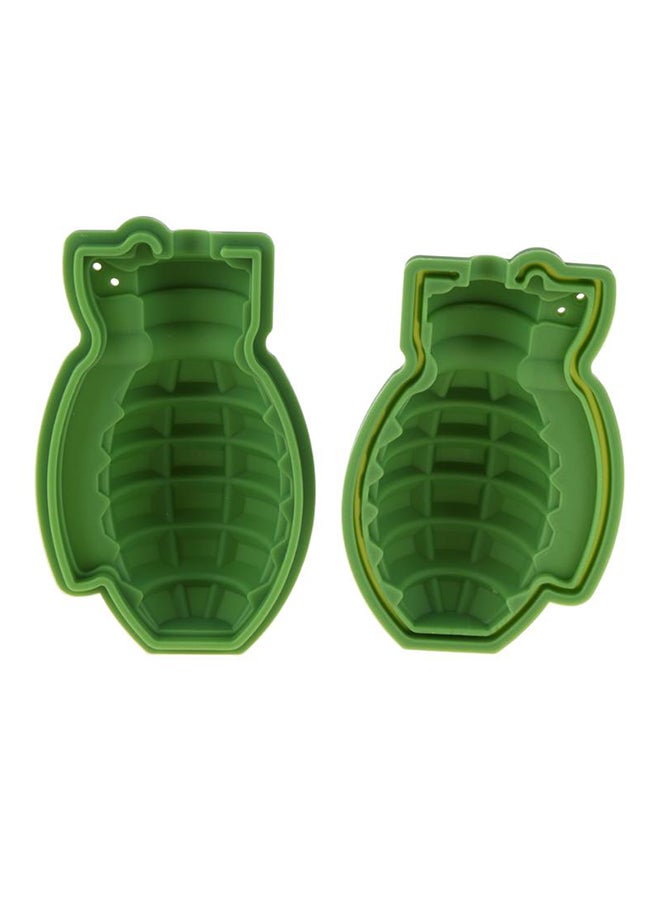 CYTHERIA 3D Grenade Shape Ice Cube Mold Tray Green 9x6x4centimeter  - Image 4