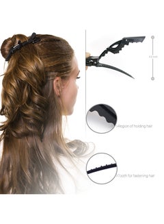 CYTHERIA 10 -Piece Plastic Duck Teeth Hair Clips Black 7.5x2x11cm  - Image 3