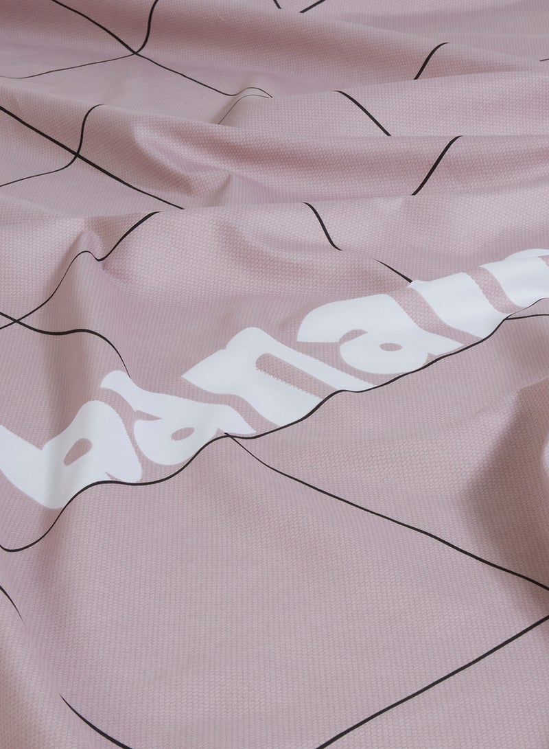 Noon East 5-Piece Bedding Set (1 Comforter + 1 Duvet Cover + 1 Fitted Bedsheet + 2 Pillowcase), Soft Touch Banana Grid Print King - Image 3