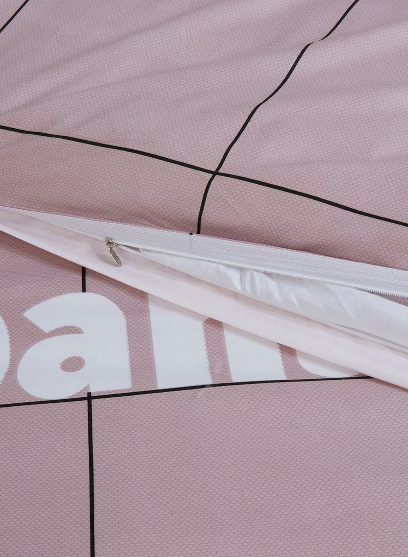 Noon East 5-Piece Bedding Set (1 Comforter + 1 Duvet Cover + 1 Fitted Bedsheet + 2 Pillowcase), Soft Touch Banana Grid Print King - Image 5