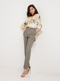 keguay Bell Sleeves Printed Top Yellow/White  - Image 3