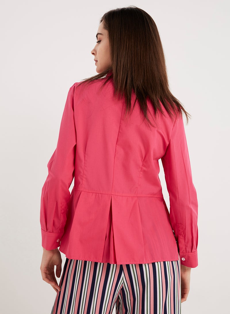 keguay Button Detailed Shirt Futchia  - Image 2