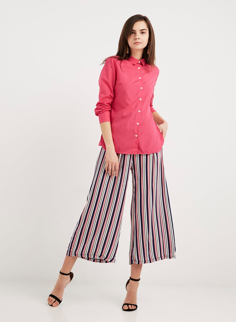 keguay Button Detailed Shirt Futchia  - Image 3